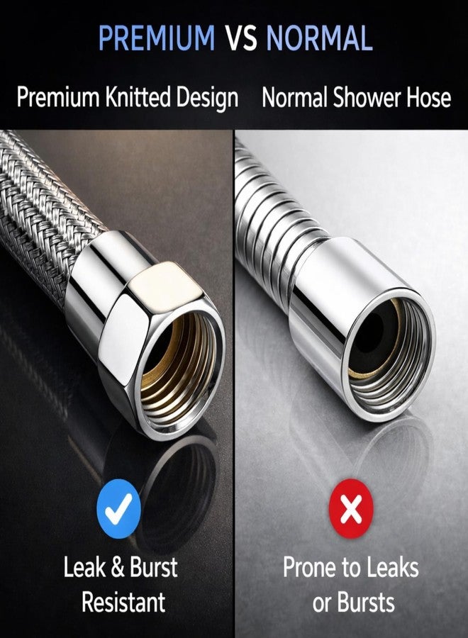 Urban Elite Stainless Steel 304 Rust-Free Flexible Hose Pipe for Health Faucet & Hand Shower, Heavy-Duty Braided Design, Leak-Proof, 1.5 Meter Extension - Image 4